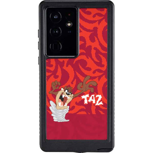 Looney Tunes Tasmanian Devil Swirl Galaxy S24 Ultra Waterproof Case