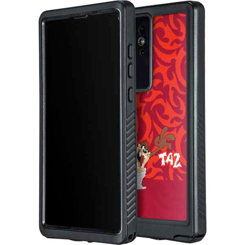 Looney Tunes Tasmanian Devil Swirl Galaxy S24 Ultra Waterproof Case