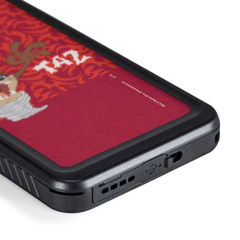 Looney Tunes Tasmanian Devil Swirl Galaxy S24 Waterproof Case