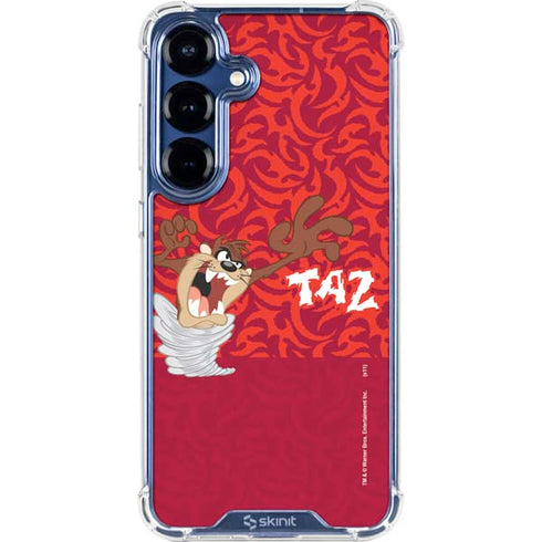 Looney Tunes Tasmanian Devil Swirl Galaxy S25 Clear Case