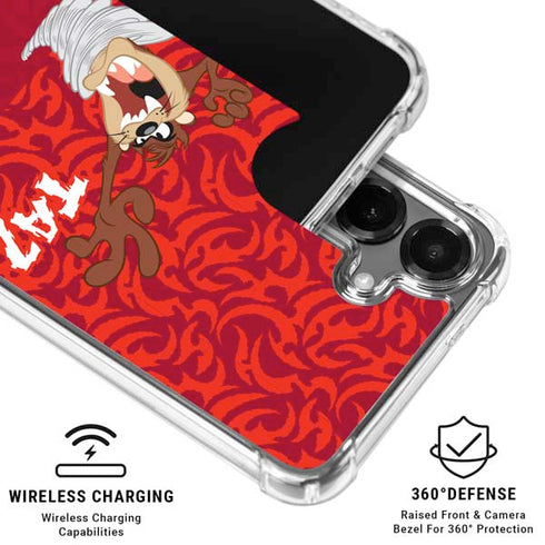 Looney Tunes Tasmanian Devil Swirl Galaxy S26 Clear Case