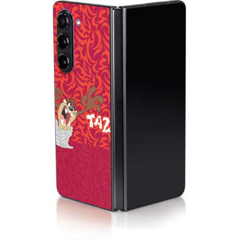 Looney Tunes Tasmanian Devil Swirl Galaxy Z Fold5 5G Skin