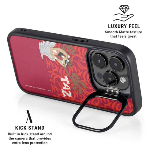 Looney Tunes Tasmanian Devil Swirl iPhone 13 Pro Kickstand Case