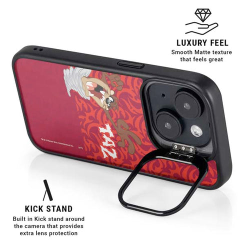 Looney Tunes Tasmanian Devil Swirl iPhone 15 Kickstand Case
