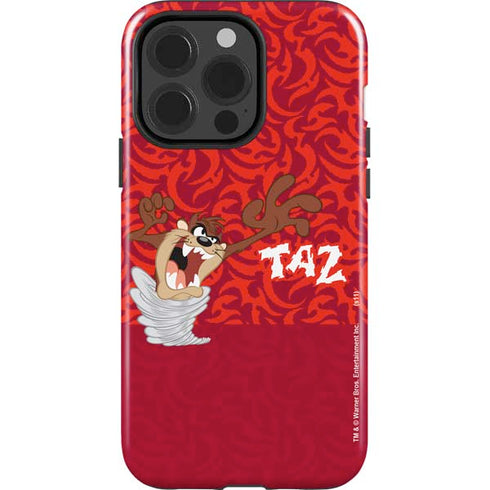 Looney Tunes Tasmanian Devil Swirl iPhone 15 Pro Impact Case