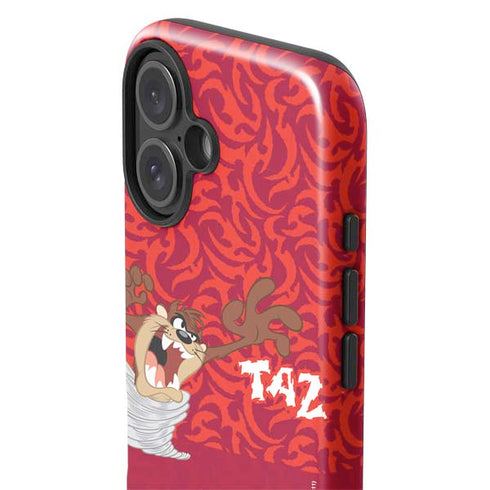 Looney Tunes Tasmanian Devil Swirl iPhone 16 Plus Impact Case