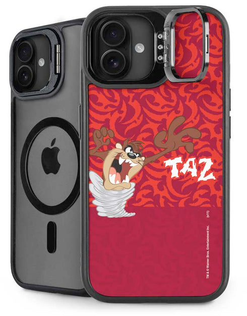 Looney Tunes Tasmanian Devil Swirl iPhone 16 Plus Kickstand Case
