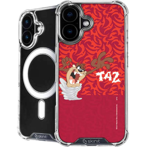 Looney Tunes Tasmanian Devil Swirl iPhone 16 Plus MagSafe Case