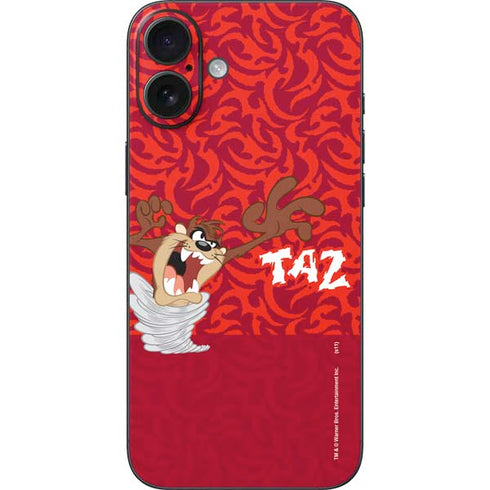 Looney Tunes Tasmanian Devil Swirl iPhone 16 Plus Skin