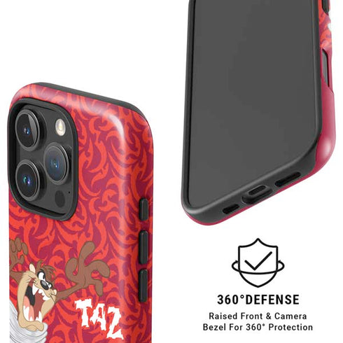 Looney Tunes Tasmanian Devil Swirl iPhone 16 Pro Magsafe Impact Case