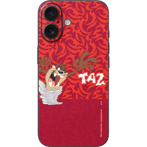 Looney Tunes Tasmanian Devil Swirl iPhone 16 Skin