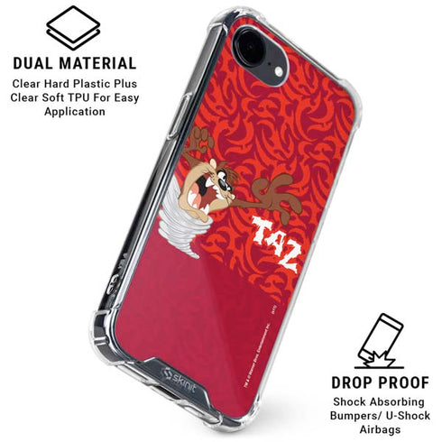 Looney Tunes Tasmanian Devil Swirl iPhone 16e Clear Case