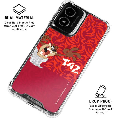 Looney Tunes Tasmanian Devil Swirl Moto G Power 5G (2024) Clear Case