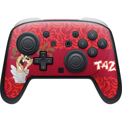 Looney Tunes Tasmanian Devil Swirl Nintendo Switch 2 (2025) Pro Controller Skin