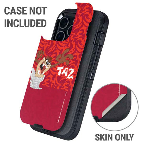 Looney Tunes Tasmanian Devil Swirl Otterbox Defender iPhone Skin