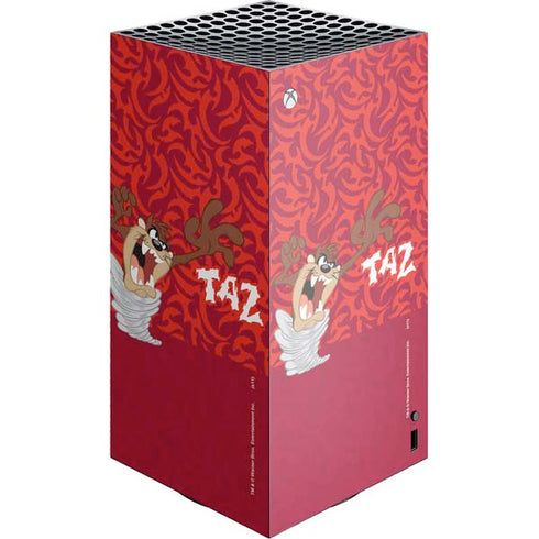 Looney Tunes Tasmanian Devil Swirl XBox Series X Digital Edition Console Skin