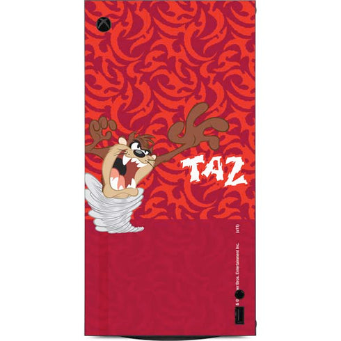Looney Tunes Tasmanian Devil Swirl XBox Series X Digital Edition Console Skin