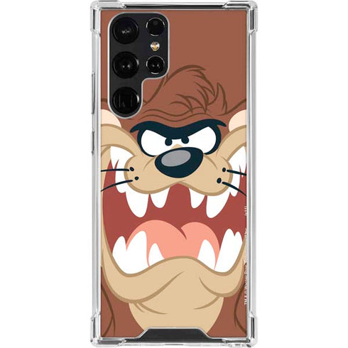 Looney Tunes Tasmanian Devil Up Close Galaxy S23 Ultra Clear Case