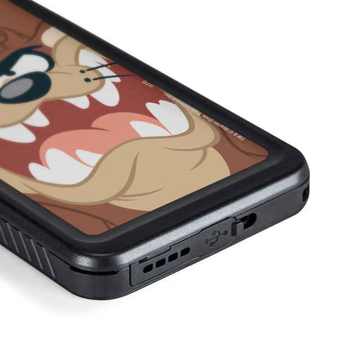 Looney Tunes Tasmanian Devil Up Close Galaxy S24 Plus Waterproof Case