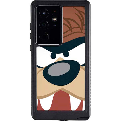 Looney Tunes Tasmanian Devil Up Close Galaxy S24 Ultra Waterproof Case