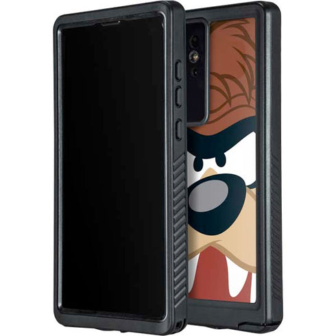 Looney Tunes Tasmanian Devil Up Close Galaxy S24 Ultra Waterproof Case