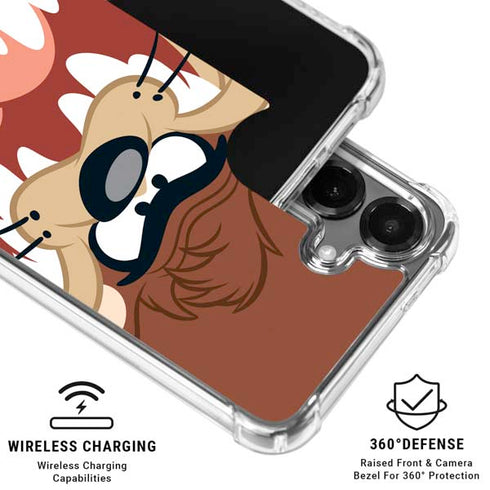 Looney Tunes Tasmanian Devil Up Close Galaxy S26 Plus Clear Case