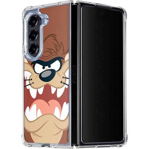 Looney Tunes Tasmanian Devil Up Close Galaxy Z Fold5 5G Clear Case