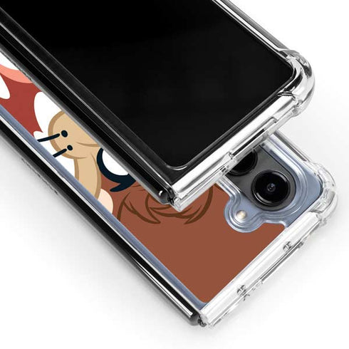 Looney Tunes Tasmanian Devil Up Close Galaxy Z Fold5 5G Clear Case