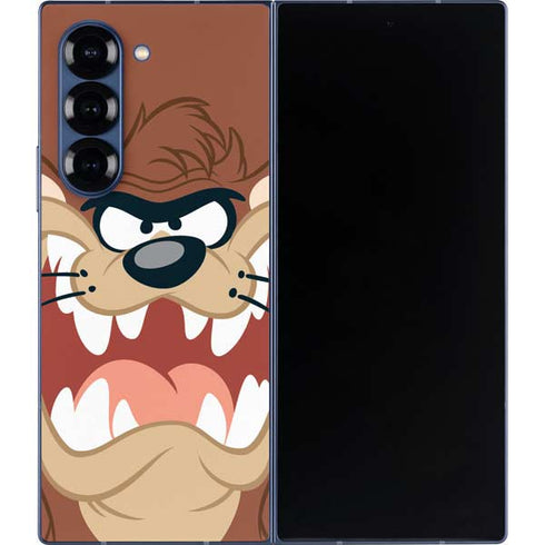 Looney Tunes Tasmanian Devil Up Close Galaxy Z Fold6 Skin