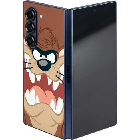 Looney Tunes Tasmanian Devil Up Close Galaxy Z Fold6 Skin