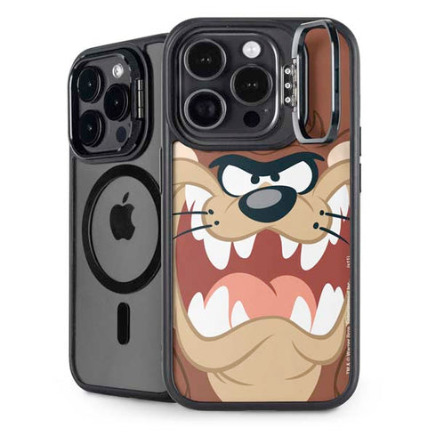 Looney Tunes Tasmanian Devil Up Close iPhone 15 Pro Max Kickstand Case