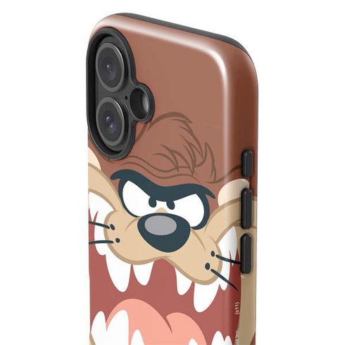 Looney Tunes Tasmanian Devil Up Close iPhone 16 Plus Impact Case