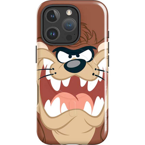 Looney Tunes Tasmanian Devil Up Close iPhone 16 Pro Max Magsafe Impact Case