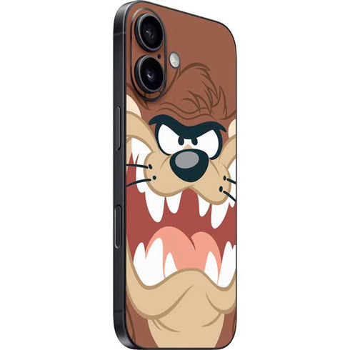 Looney Tunes Tasmanian Devil Up Close iPhone 16 Skin