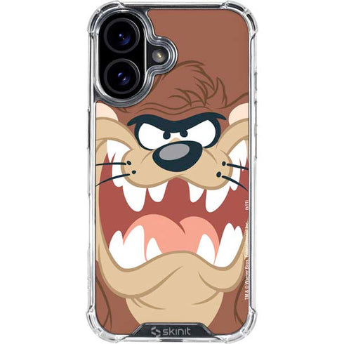 Looney Tunes Tasmanian Devil Up Close iPhone 17 Clear Case