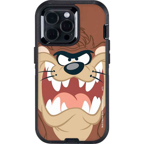 Looney Tunes Tasmanian Devil Up Close Otterbox Defender iPhone Skin