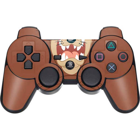 Looney Tunes Tasmanian Devil Up Close PS3 Dual Shock wireless controller Skin