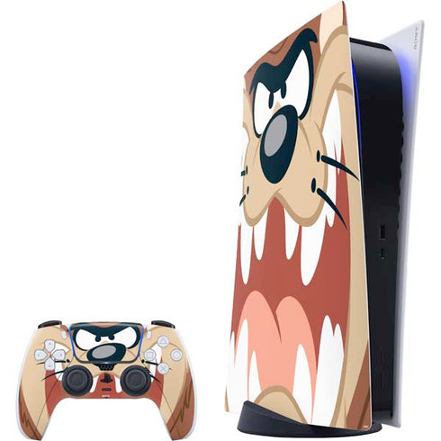 Looney Tunes Tasmanian Devil Up Close PlayStation PS5 Skins