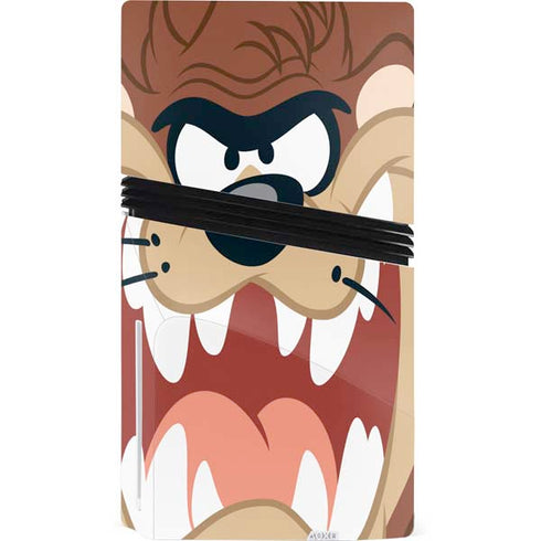 Looney Tunes Tasmanian Devil Up Close PS5 Pro Disk Console Skin