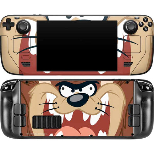 Looney Tunes Tasmanian Devil Up Close Steam Deck Handheld Gaming Computer OLED Skin