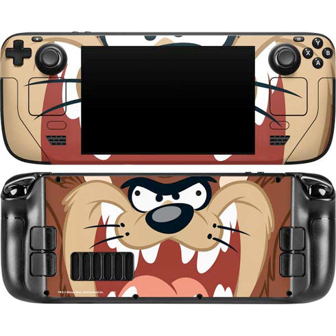 Looney Tunes Tasmanian Devil Up Close Steam Deck Handheld Gaming Computer Skin
