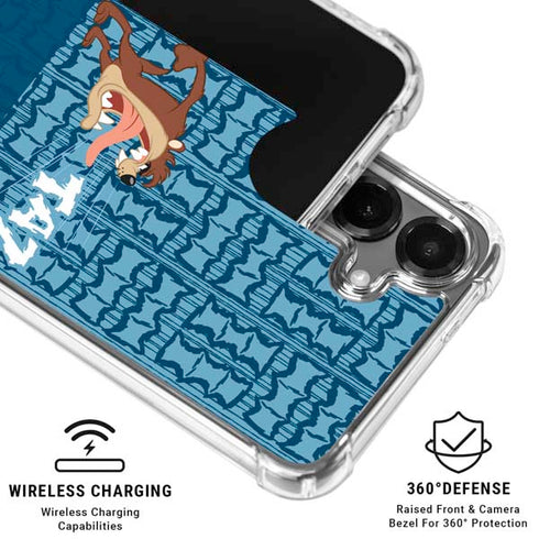 Looney Tunes Tasmanian Devil Yell Galaxy S26 Plus Clear Case