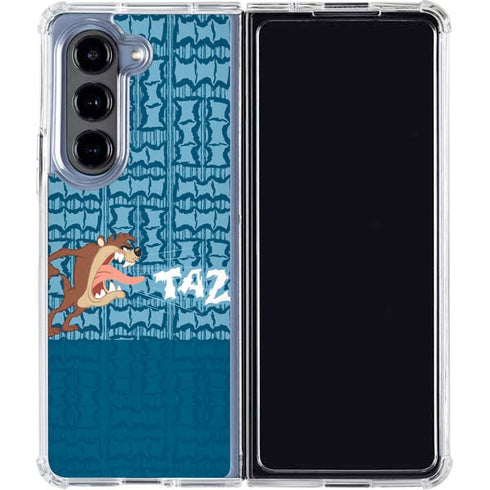 Looney Tunes Tasmanian Devil Yell Galaxy Z Fold5 5G Clear Case