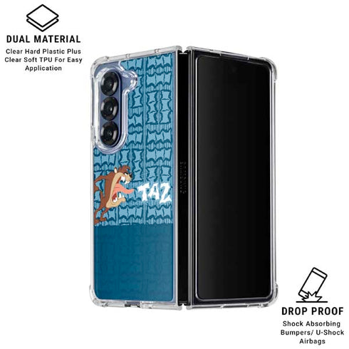 Looney Tunes Tasmanian Devil Yell Galaxy Z Fold6 Clear Case