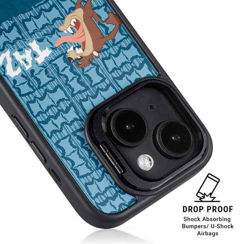 Looney Tunes Tasmanian Devil Yell iPhone 14 Kickstand Case