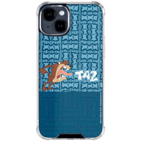 Looney Tunes Tasmanian Devil Yell iPhone 15 Clear Case