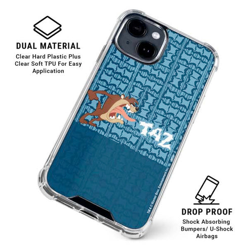 Looney Tunes Tasmanian Devil Yell iPhone 15 Clear Case