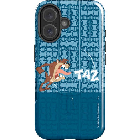 Looney Tunes Tasmanian Devil Yell iPhone 16 Magsafe Impact Case