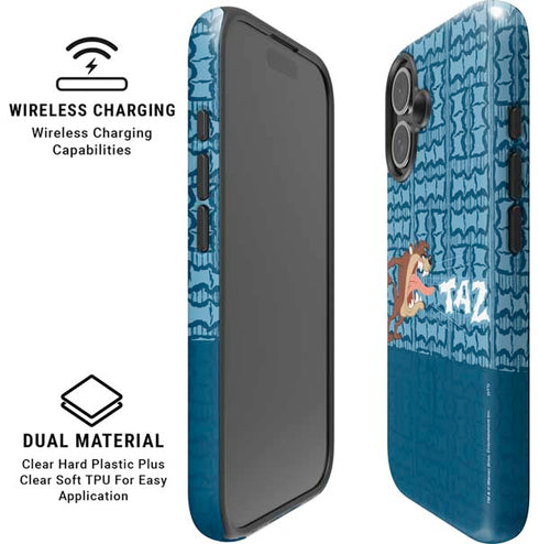 Looney Tunes Tasmanian Devil Yell iPhone 16 Magsafe Impact Case