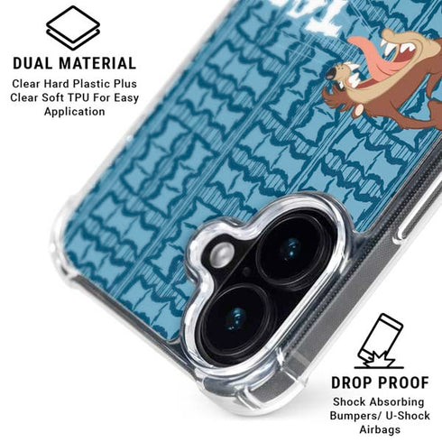 Looney Tunes Tasmanian Devil Yell iPhone 17 Clear Case